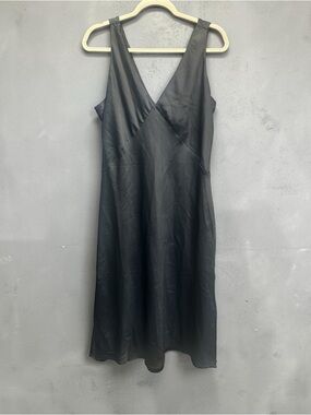 a new day Black V-Neck Midi Slip Dress